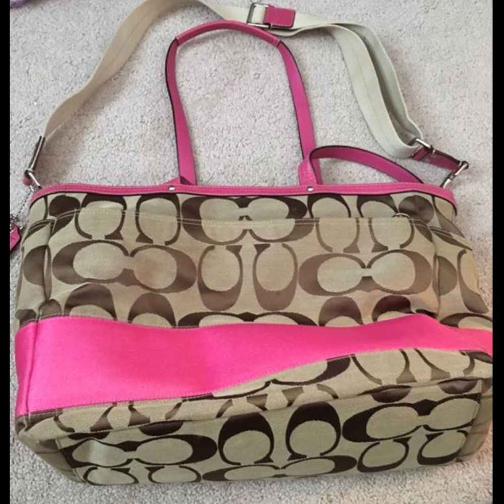 COACH signature diaper bag